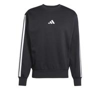 (XXL, Black/White) Adidas Mens Essentials 3 Stripes Fleece Sweatshirt
