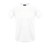 (XXL, Bright White) Diesel Mens Monotone Logo T-Shirt