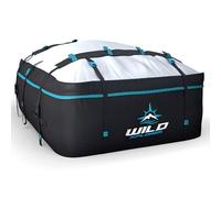 XXL Car Top Carrier: 6 Suitcase Universal Cargo Bag - Waterproof, No Roof Rack - SUV Luggage Rack - 6 Hooks, Mat, Storage