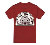 (XXL, Cardinal) Yellowstone Mens Protect the Family Barn T-Shirt