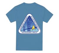 (XXL, Carolina Blue) Star Trek Mens Colour Logo T-Shirt