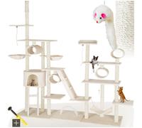 tectake Cat tree scratching post Snooky - cat scratching post, cat tower - beige
