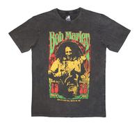 (XXL, Charcoal) Bob Marley 1978 Stone Wash T Shirt