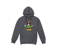 (XXL, Charcoal) Disney Mens Mickey Mouse Christmas Tree Hoodie