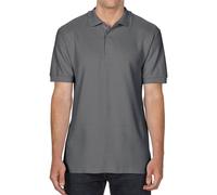 (XXL, Charcoal) Gildan Mens Double Piqué Polo Shirt