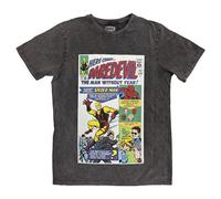 Marvel Here Comes Daredevil Comic Stone Wash T-Shirt in Grey | Size: 2XL Marvel Grey 2XL