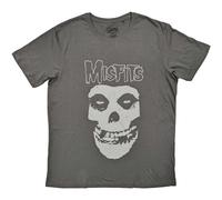 Misfits T Shirt Logo and Fiend Official Unisex Charcoal Grey XXL