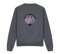 (XXL, Charcoal) Sesame Street Unisex Adult The Count Glower Sweatshirt