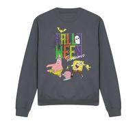 (XXL, Charcoal) SpongeBob SquarePants Unisex Adult Screams Halloween Sweatshirt