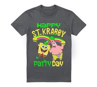 (XXL, Charcoal) SpongeBob SquarePants Unisex Adult St Patricks Day T-Shirt