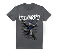 (XXL, Charcoal) Teenage Mutant Ninja Turtles Mens Leonardo T-Shirt
