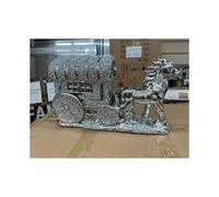 XXL Crushed Diamond Horse & Wagon Ornament