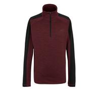 Regatta Mens Hepley Half Zip Fleece Jacket - Dark Maroon/Black - XXL - Dark Maroon/Black