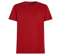 (XXL, Dark Red) Tommy Hilfiger Mens Embroidered Logo Crew Neck T-Shirt