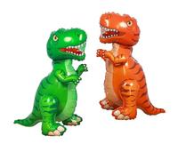 XXL Dinosaur Balloons Set (2 Pieces) - Standing 3D Dino Foil Balloons for Birthday Decoration, Jurassic Party & Jungle Theme - Decoration for Children and Adults