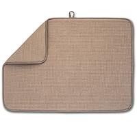 XXL Dish Mat 24" x 17" (Largest MAT) Microfiber Dish Drying Mat, Super Absorbent by Bellemain (Mocha)
