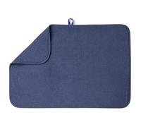 XXL Dish Mat 24" x 17" (Largest MAT) Microfiber Dish Drying Mat, Super Absorbent by Bellemain (Navy)