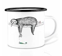 XXL enamel mug (light & robust) | Camping mug hand-finished in Germany | Coffee cup, drinking mug, enamel mug