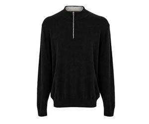 (XXL, Flannel Grey Heather) Callaway Mens Knitted Funnel Neck Sweater Top