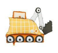XXL Foil Balloon Digger Balloon Self-Standing Balloon Vehicles Construction Site Birthday Boy 93 x 68 cm