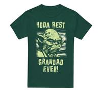 (XXL, Forest Green) Star Wars Mens Best Grandad Yoda Comic T-Shirt