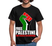 (XXL) Free Palestine End Israeli Occupation Men's T-shirt