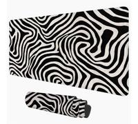 XXL Gaming Mouse Mat, Large Desk Pad, Black & Line 90 x 40 cm 1D#913