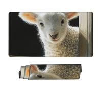 XXL Gaming Mouse Pad 40x75cm, White Lamb Large Desktop Mouse Mat with Non-Slip Rubber Base, Waterproof & Stitched Edges for Gaming/Office