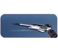XXL Gaming Mouse Pad Large Desk Pads,Air Force Jet Military SR 71 reconnaissance aircraft Mouse Pad with Stitched Edges
