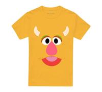 (XXL, Gold) Sesame Street Unisex Adult Freddy Face T-Shirt