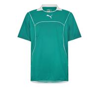 (XXL, Green) Puma Mens Plain Contrast Piping Athletic Rugby Shirt