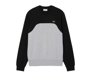 (XXL, Grey/Black) Lacoste Mens Colour Block Fleece Sweatshirt