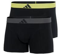 (XXL, Grey/Green) Adidas Mens Active Flex Boxer Briefs (Pack of 2)