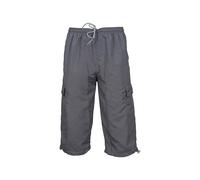 (XXL, Grey) Mens 3/4 Shorts Trousers mesh Lined Bottoms