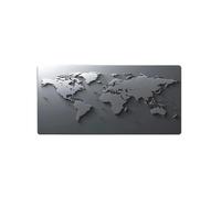 XXL Grey World Map Desk Mat HD Multifunctional Mouse Pad Keyboard 40X90CM Game Mats for Office Home Soft Rubber Material Gamers(500X1000X2mm)