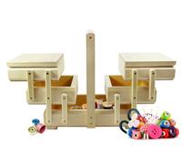 XXL Handmade Sewing Box Nature Large Hand Carved Box Sewing Kit Sewing Basket