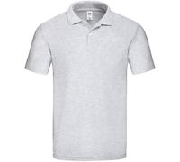 (XXL, Heather Grey) Fruit Of The Loom Mens Original Polo Shirt