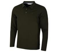 Calvin Klein Mens Long Sleeve Stretch Polo Shirt - Hunter Green - XXL