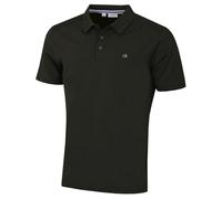 (XXL, Hunter Green) Calvin Klein Mens Campus 3 Button Ribbed Collar Golf Polo Shirt - -