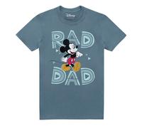(XXL, Indigo Blue) Disney Mens Rad Dad Mickey Mouse T-Shirt