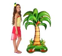 XXL Inflatable Palm Tree Standing - Hawaiian Decorative Palm Tree Decoration - Palm Tree Inflatable Aluminium Foil for Pool Party, Beach Tropics & Summer Festivals - 132 x 54 x 94 cm