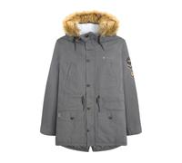 (XXL, Iron) Lambretta Mens Sherpa Lined Parka