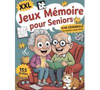 XXL Jeux Mémoire pour Seniors - Gym Cérébrale en Grands Caractères: 1 Grille par Page (Sudoku, Mots Mêlés, Mots Codés, Suguru, Kakuro, Labyrinthes et plus) - Solutions incluses