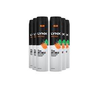 Lynx Men Jungle Fresh Deodorant Body Spray Antiperspirant with ProScent technology and a palm leaves & amber scent for 72 hours protection against odour and wetness 250 ml, Pack of 6