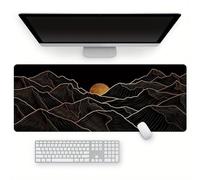 XXL Large Mouse Mat 35.4x15.7x0.12 inch Gaming Mouse Pad,Abstract Lines Mountain Mouse Pad,Desk Protector Mat with Anti-Slip Base,Mousepad Improved Precision and Speed for Home Office Gaming Room