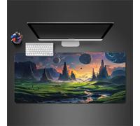 XXL Large Mouse Mat 39.4x19.7x0.12 inch Gaming Mouse Pad,Landscape Planet Extended Mouse Pad,Desk Protector Mat with Anti-Slip Base,Mousepad Improved Precision and Speed for Home Office Gaming Room