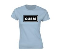 (XXL, Light Blue) Oasis Womens/Ladies Decca Logo T-Shirt