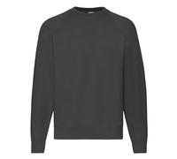 (XXL, Light Graphite) Fruit Of The Loom Mens Classic 80/20 Raglan Sweatshirt