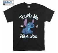 (XXL) Lilo & Stitch Touch Me And I'll Bite You Funny T shirt T-shirt