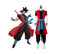(XXL, Male Size) Dbs Heroes: Universe Mission Time Patrol Saiyan Son Goku: Xeno Zeno Red Goku Kakarot Outfit Cosplay Costume R